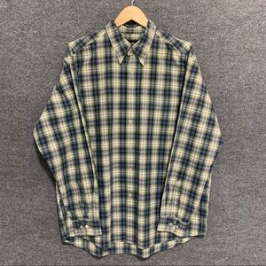 Eddie Bauer Long Sleeve Mens Shirt 100% Cotton Sz Large